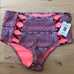Shade and shore high waisted bikini bottoms